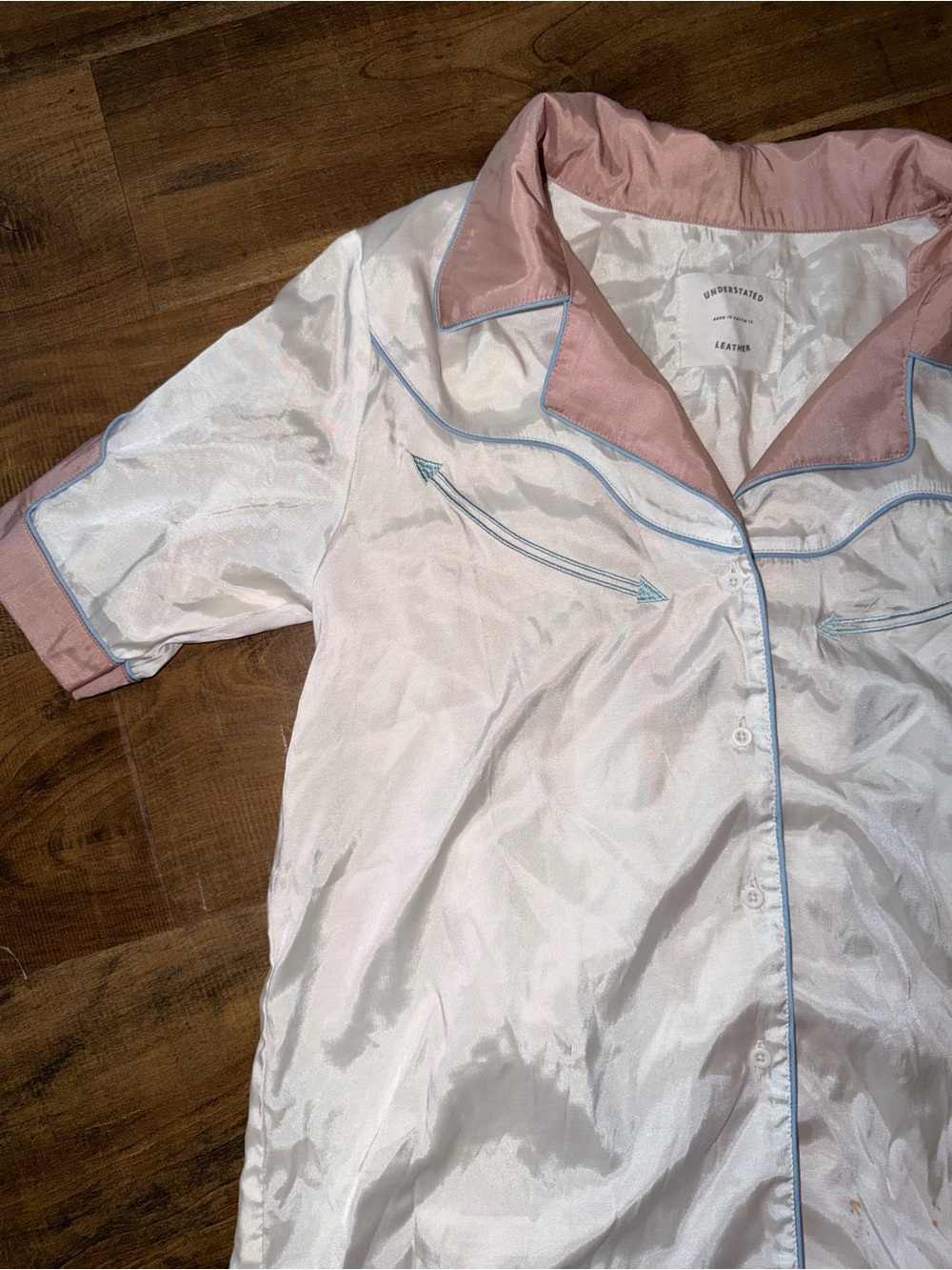Understated Leather Pajama Top - Picture 7 of 11